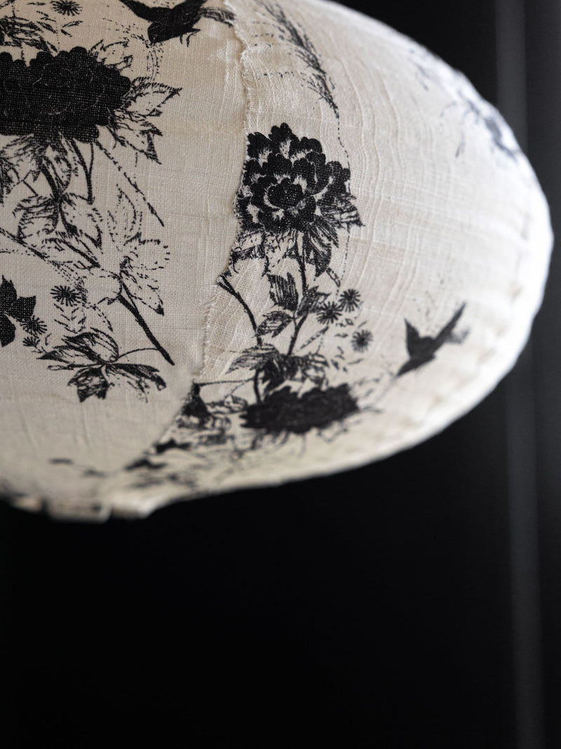 Rockett St George flower print lampshade cream black, UK version