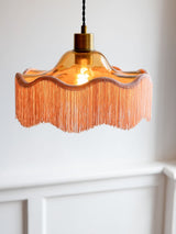 Next Rockett St George Amber Orange Fringe Glass Pendant Light- Buy online at McGrocer