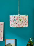 Lucy Tiffney green ecru leaves lampshade 22cm - British product
