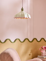 Next Cath Kidston Pink/Cream Ceramic Folded Ceiling Pendant Light- Buy online at McGrocer