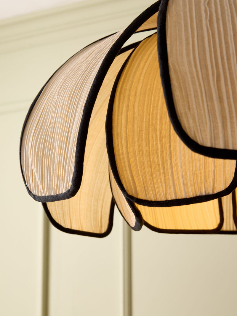 Nina Campbell Petalum cream black pendant light, imported from the UK