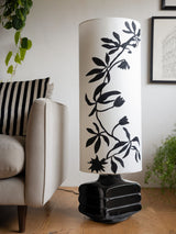 Next Rockett St George Black/White Flower Print Silhouette Block Floor Lamp- Buy online at McGrocer