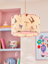 Next Eleanor Bowmer Pink Bow Print Scalloped Easy Fit Lamp Shade 40cm- Buy online at McGrocer