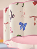 Eleanor Bowmer pink bow print scalloped lampshade 40cm - British product