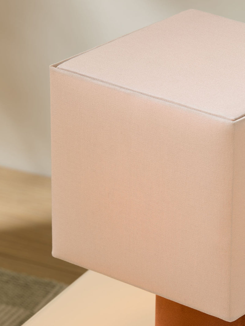MADE.COM Tiana cream rust fabric table lamp (British brand)