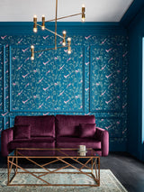 Next Graham & Brown Tori Teal A4 Wallpaper Sample- Buy online at McGrocer