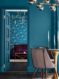 Graham & Brown Teal Tori wallpaper sample A4 (British brand)