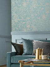 Next Graham & Brown Basuto Duck Egg Wallpaper Sample A4- Buy online at McGrocer