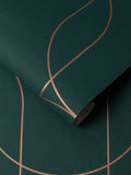 Graham & Brown Palais wallpaper sample Green and Gold A4, UK version