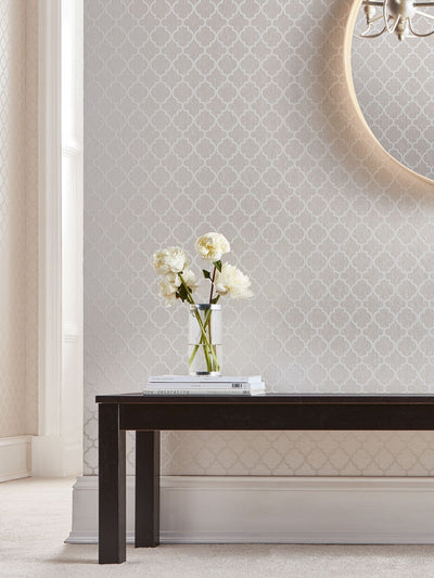 Next Graham & Brown Trelliage Pearl Faux Bead Wallpaper Sample A4- Buy online at McGrocer