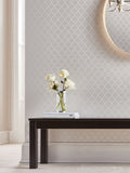Graham & Brown Pearl Faux Trelliage Bead wallpaper sample A4, imported from the UK