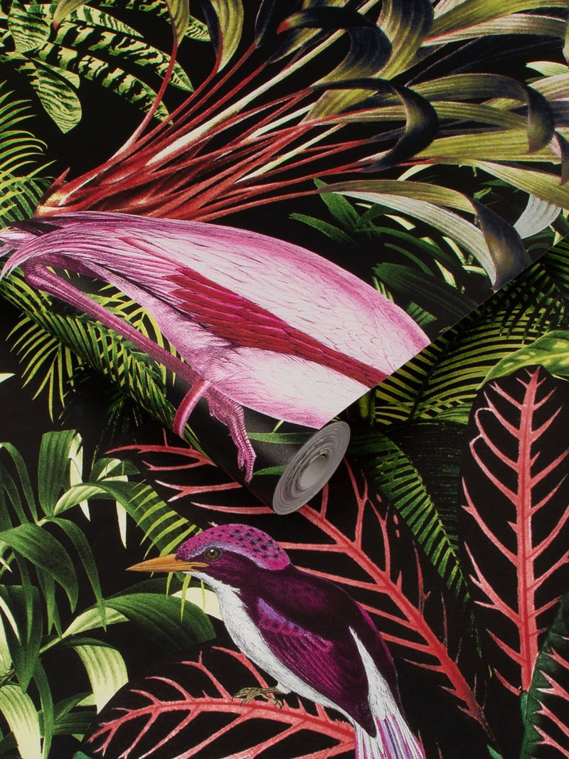 Graham & Brown Tropic Midnight wallpaper sample A4 - British product