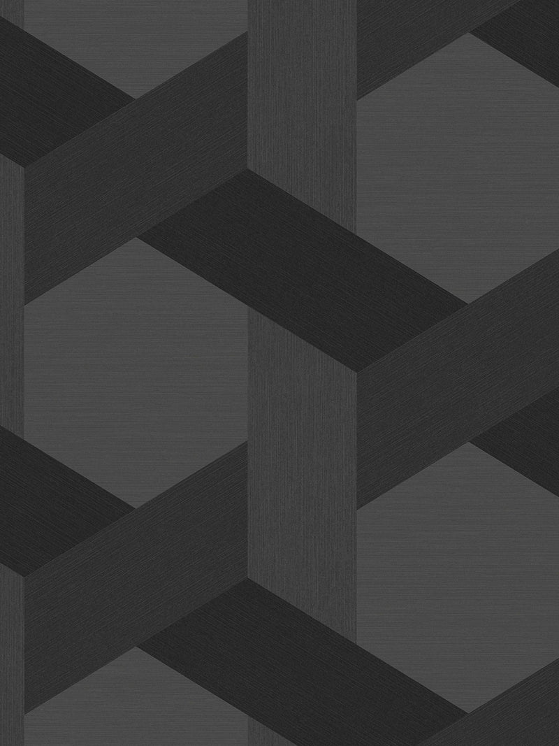 Graham & Brown wallpaper sample Fractal Grey A4, imported from the UK