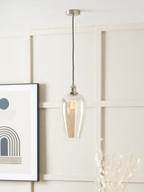 Next Pacific Lifestyle Clio Antique Metallic and Lustre Glass Pendant Ceiling Light 120cm- Buy online at McGrocer