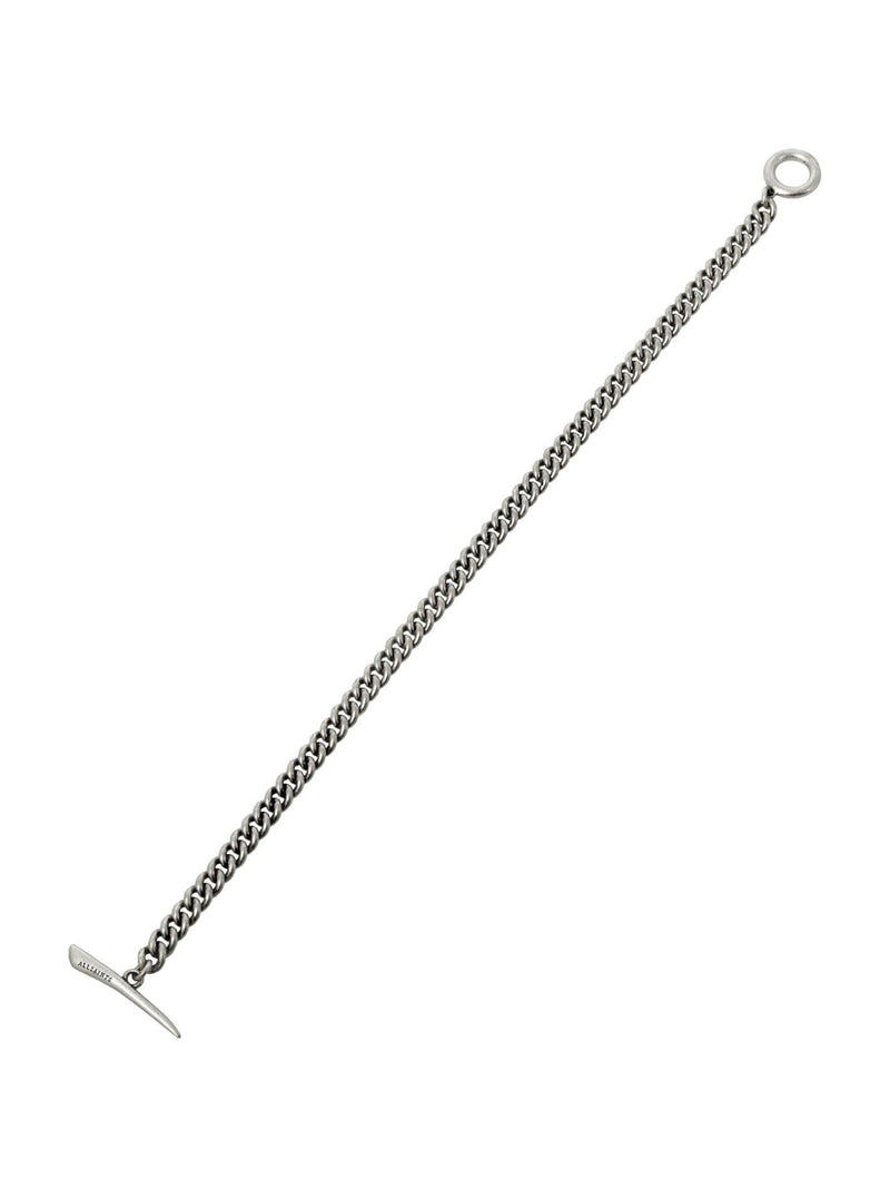 AllSaints silver tone men's curb chain bracelet - British product