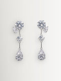 Completedworks rhodium earrings with cubic zirconia (British brand)
