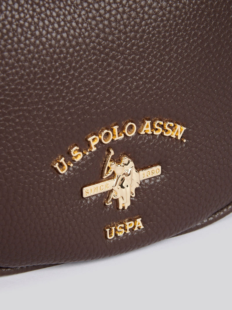 U.S. Polo Assn. brown Stanford small hobo bag (British brand)