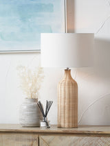 Next Pacific Natural Rattan Bottle Table Lamp- Buy online at McGrocer