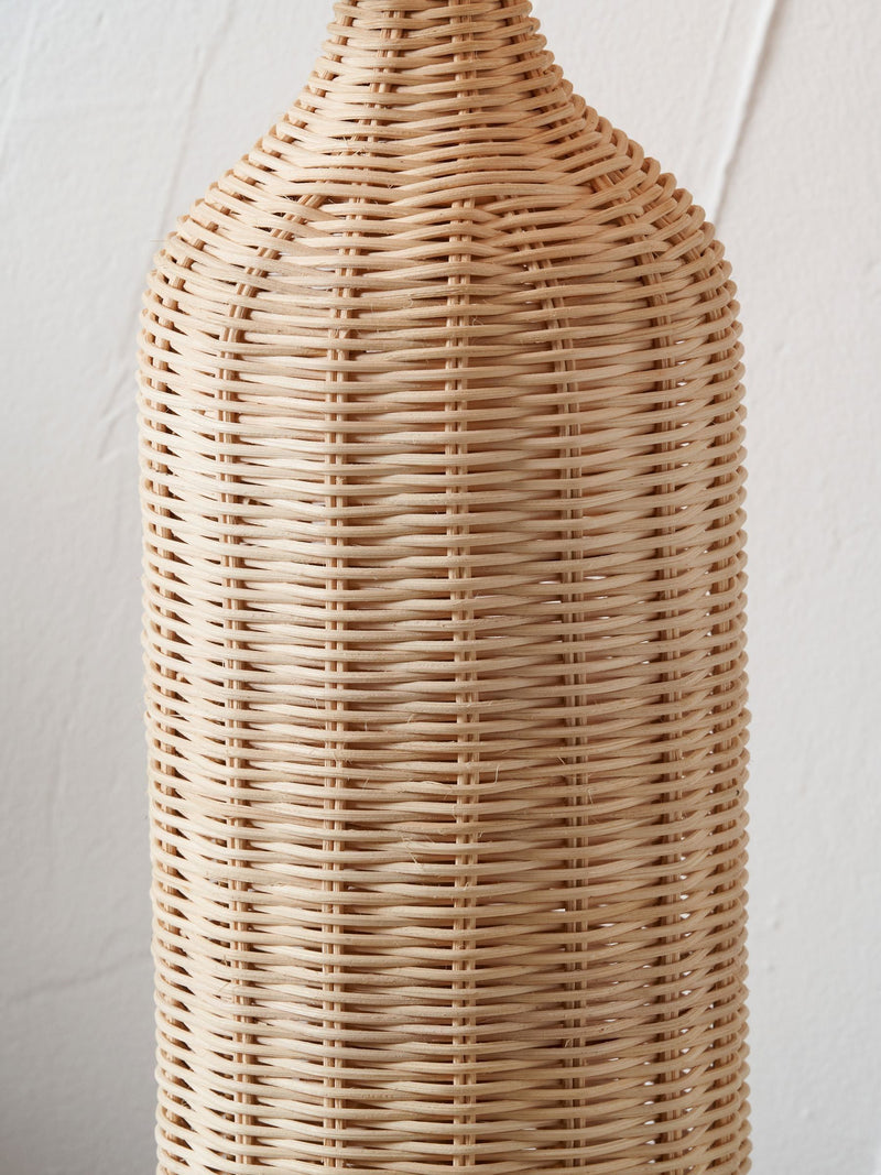 Pacific Natural rattan bottle table lamp 62cm - British product