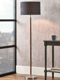 Pacific black wood effect floor lamp 157cm - British product