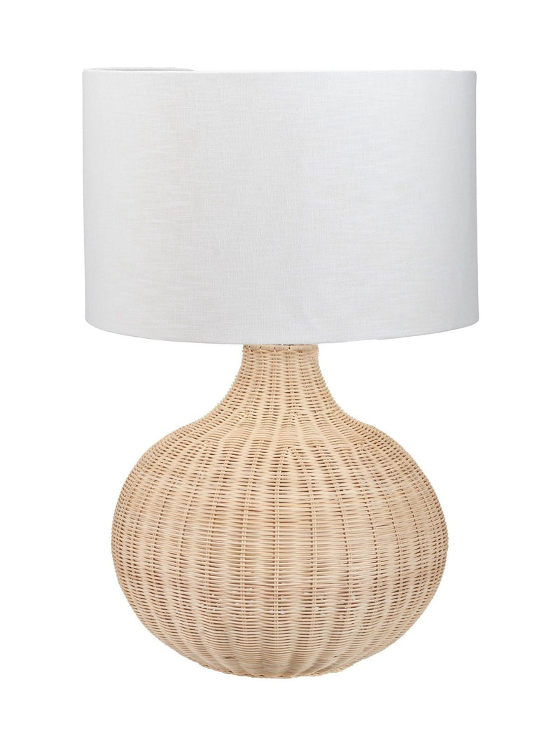Pacific rattan table lamp natural finish - British product