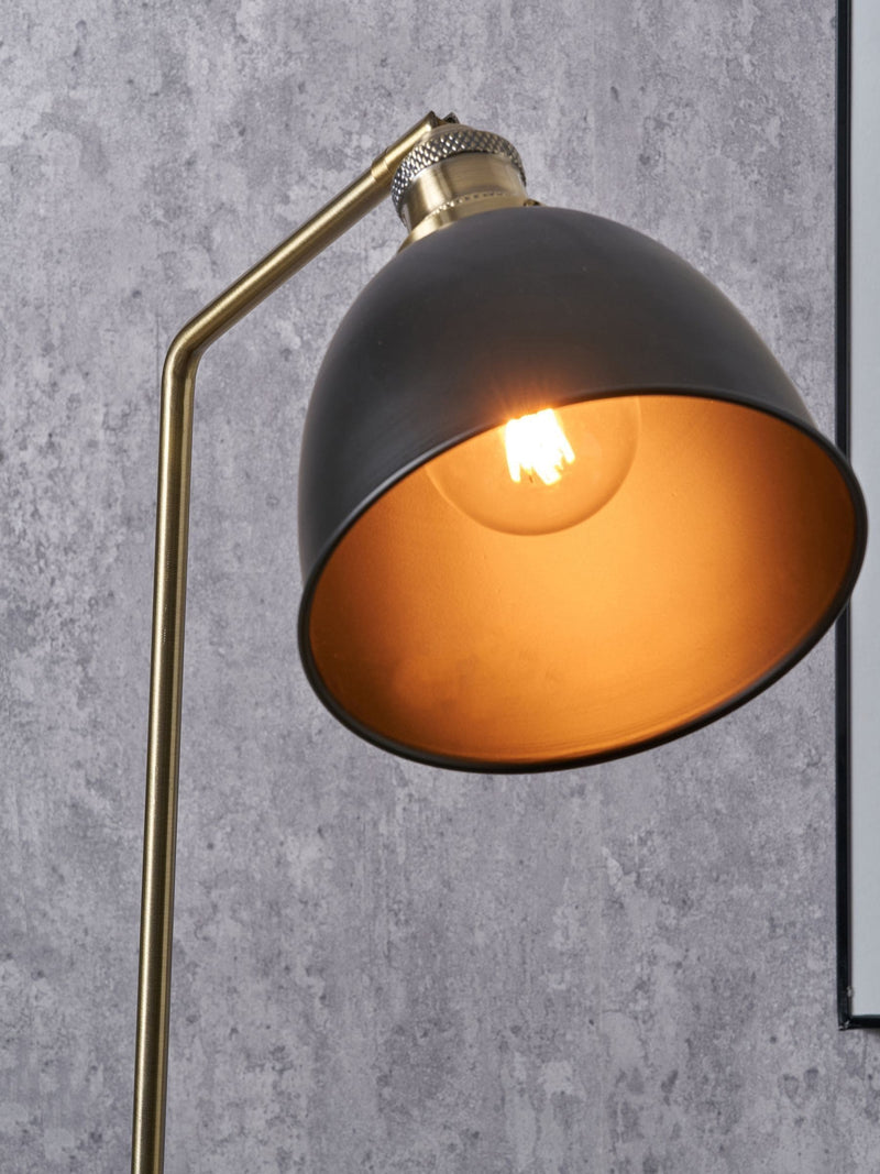 Pacific black and gold task floor lamp, UK version