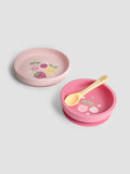 JoJo Maman Bébé printed silicone mealtime set for toddler weaning, UK version