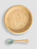 JoJo Maman Bébé Bamboo Weaning Plate with Suction and Spoon, UK version