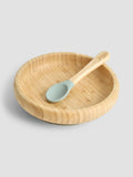 JoJo Maman Bébé Bamboo Weaning Plate with Suction and Spoon, UK version