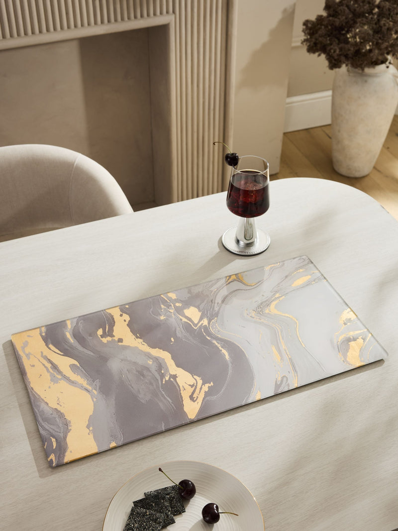Natural Galaxy Glass Table Centrepiece 60cm x 30cm, imported from the UK