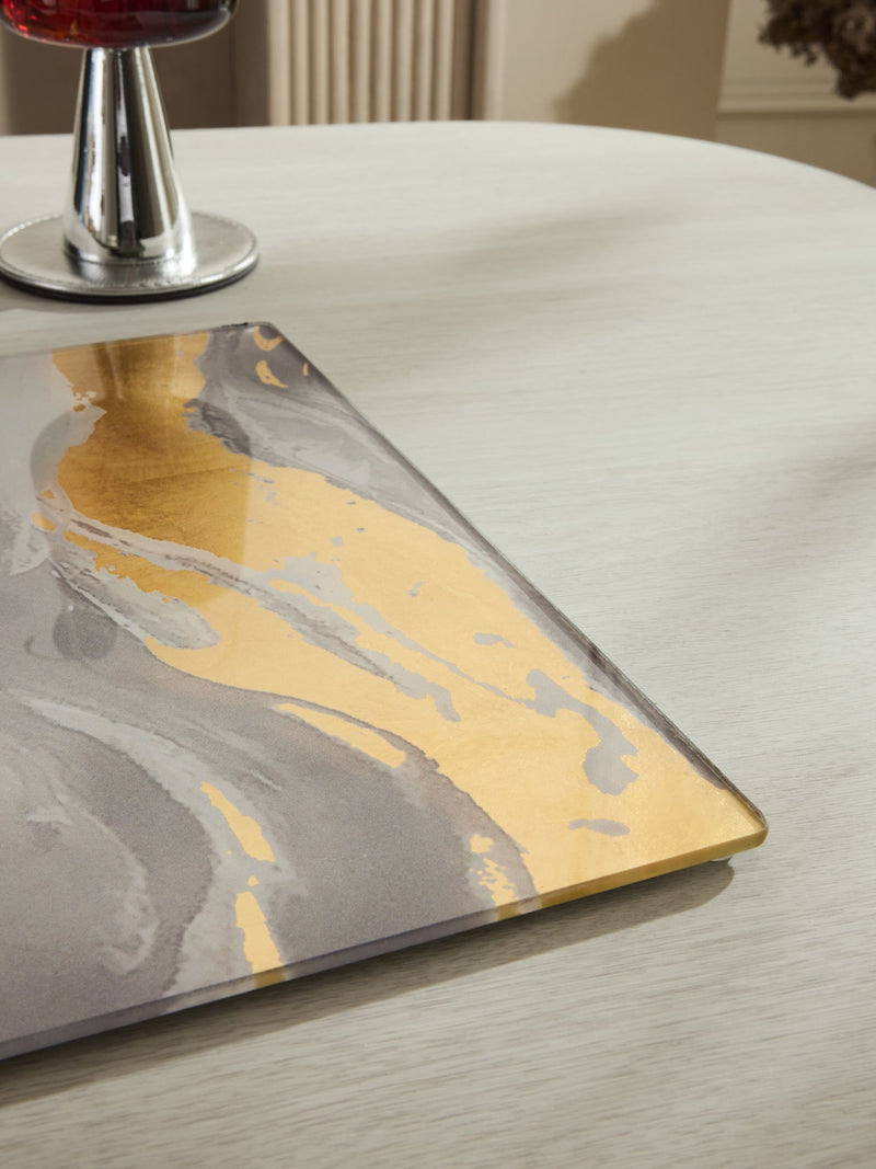 Natural Galaxy Glass Table Centrepiece 60cm x 30cm, imported from the UK