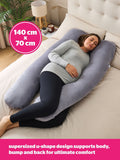 Silentnight Medium Grey Pregnancy Body Support Pillow 140x170cm (British brand)