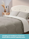 Silentnight 2.5 Tog Summer Breeze Seersucker Coverless White Cream Duvet Set