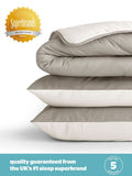 Silentnight 2.5 Tog Summer Breeze Seersucker Coverless White Cream Duvet Set