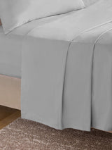 Next Grey Light Cotton Rich Flat Bed Sheet- Buy online at McGrocer