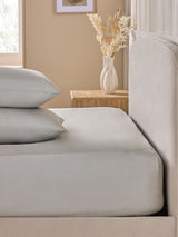 Next Grey Light Cotton Rich Fitted Bed Sheet- Buy online at McGrocer