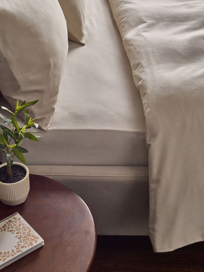 Next Natural Brushed Cotton Supersoft Deep Fitted Bed Sheet- Buy online at McGrocer