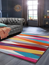 Next Origin Rugs Shard Brights Wool Rug Orange- Buy online at McGrocer