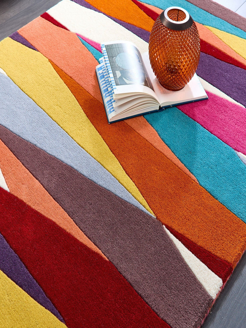 Origin Rugs Shard orange wool rug - British product