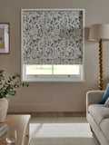 Roman blackout blind with Honesty Leaf floral print - British product