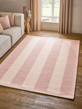 Next Pink Bold Stripe Woven Rug- Buy online at McGrocer