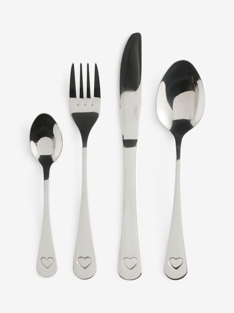 Silver heart stainless steel 24-piece knife set (British brand)