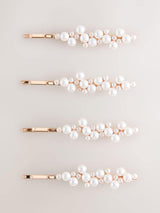 Next White Pearl Effect Hair Slides (Pack of 4)- Buy online at McGrocer