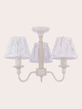 Laura Ashley white pussy willow 3 light semi flush ceiling light - British product