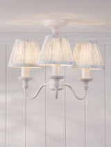 Next Laura Ashley White Pussy Willow 3 Light Semi Flush Ceiling Light- Buy online at McGrocer