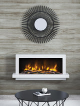 Next Be Modern Huxton Ash White Wall Mounted Electric Fireplace 51inch- Buy online at McGrocer