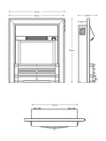 Be Modern black Aspen inset electric fireplace, imported from the UK
