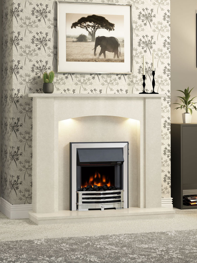 Be Modern black Aspen inset electric fireplace, imported from the UK
