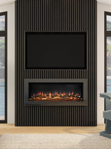 Next Be Modern Avella Black Nickel Wall Mounted Electric Fireplace- Buy online at McGrocer