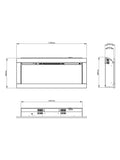Be Modern Avella wall mounted electric fireplace black nickel (British brand)
